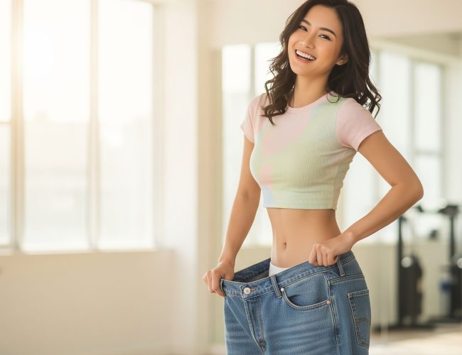 weight-loss-success-happy-woman-showing-off-her-loose-jeans-slender-thin-waist-slim-fit-body-shape